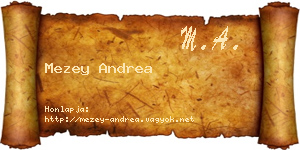 Mezey Andrea névjegykártya